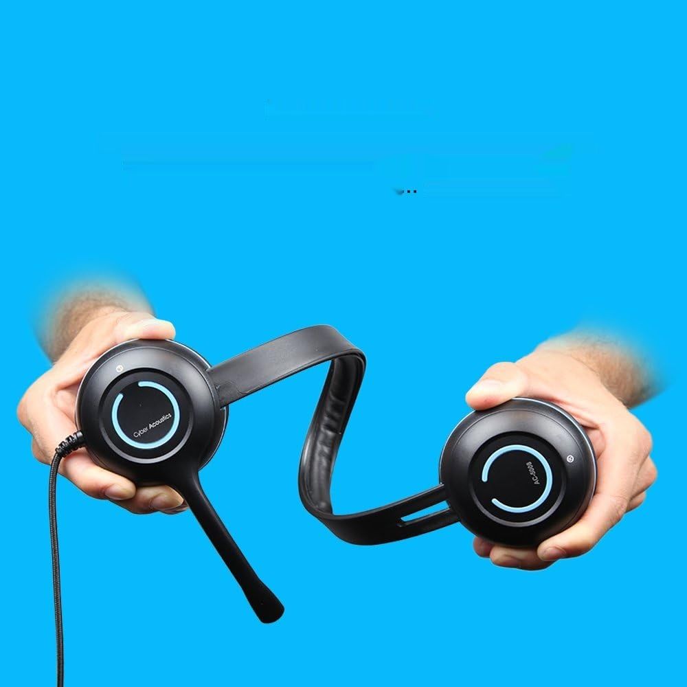 Cyfrowe słuchawki stereo Cyber Acoustics USB (AC-5008) z mikrofonem.
