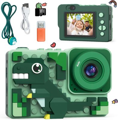 Kiztoys Aparat dla dzieci 2,4 cala, 1080p HD, z kartą 32 GB, dla 6-latków