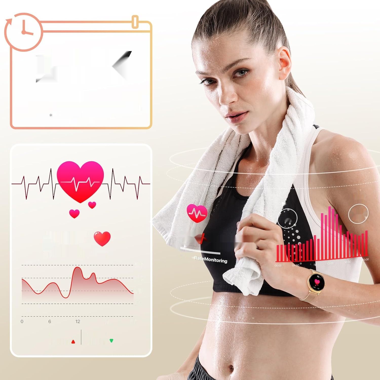 Описание не верно! Nemheng Smartwatch dla Kobiet z Ekranem 1,39&quot; i 113 Trybami Sportowymi