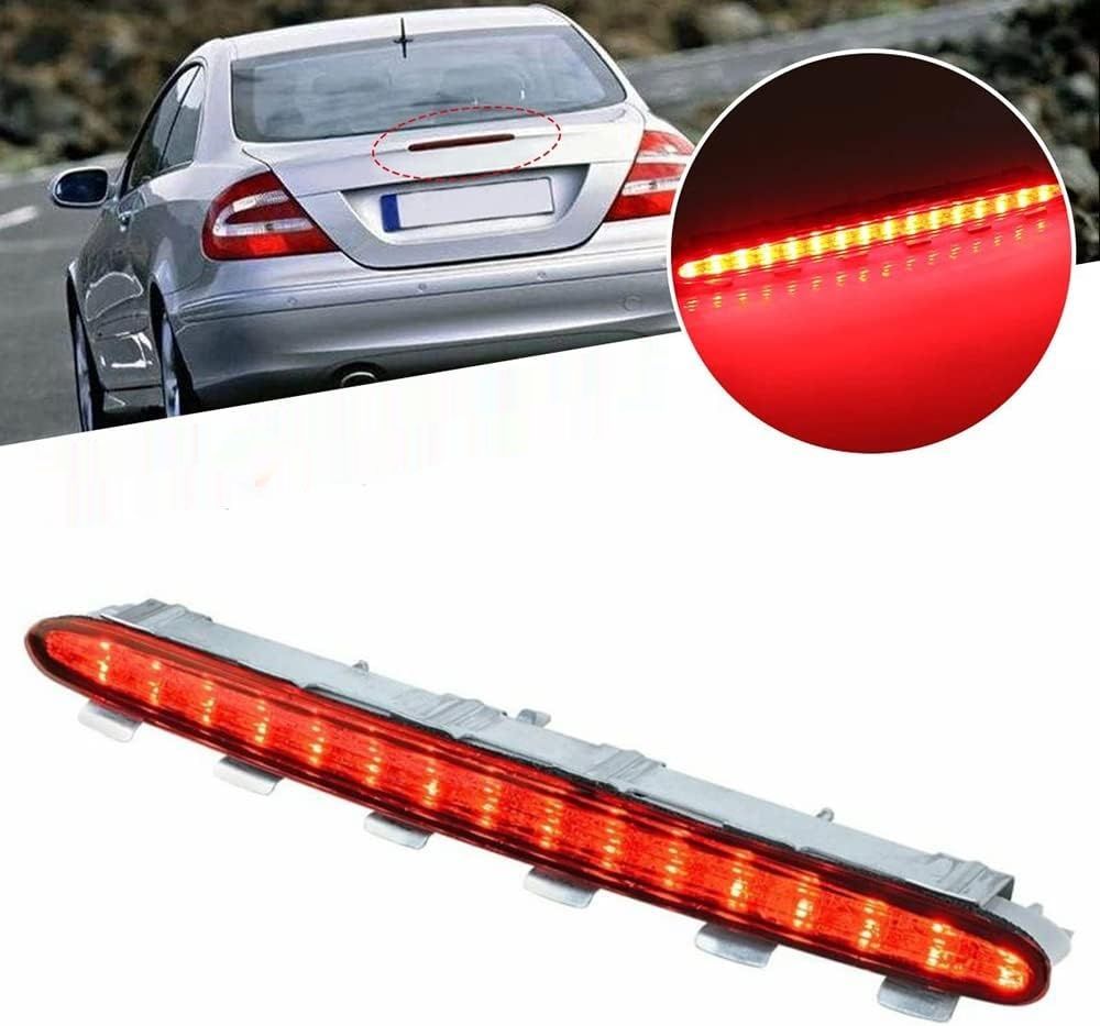 Riloer Trzecie światło stopu z czerwoną soczewką, kompatybilne z M-Benz W-209 C209 CLK-Class 2002-2009