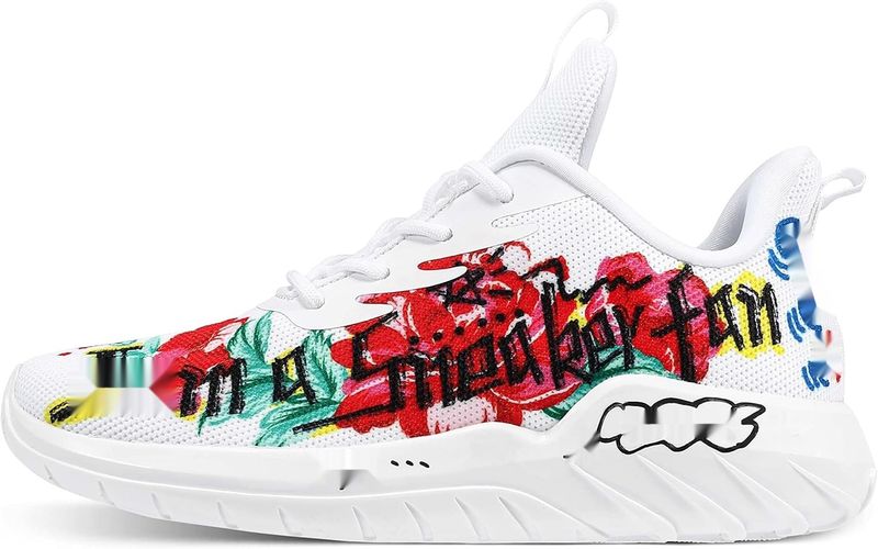 soulsfeng Męskie buty do biegania, lekkie, wygodne, oddychające, biały, 47.5 EU