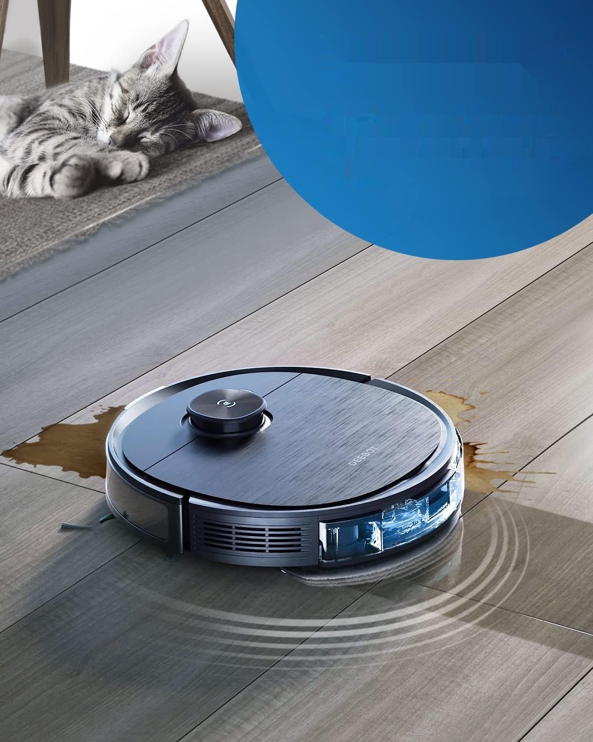 ECOVACS Deebot T9 AIVI Robot Odkurzacz z funkcją wycierania (3000Pa, AIVI)
