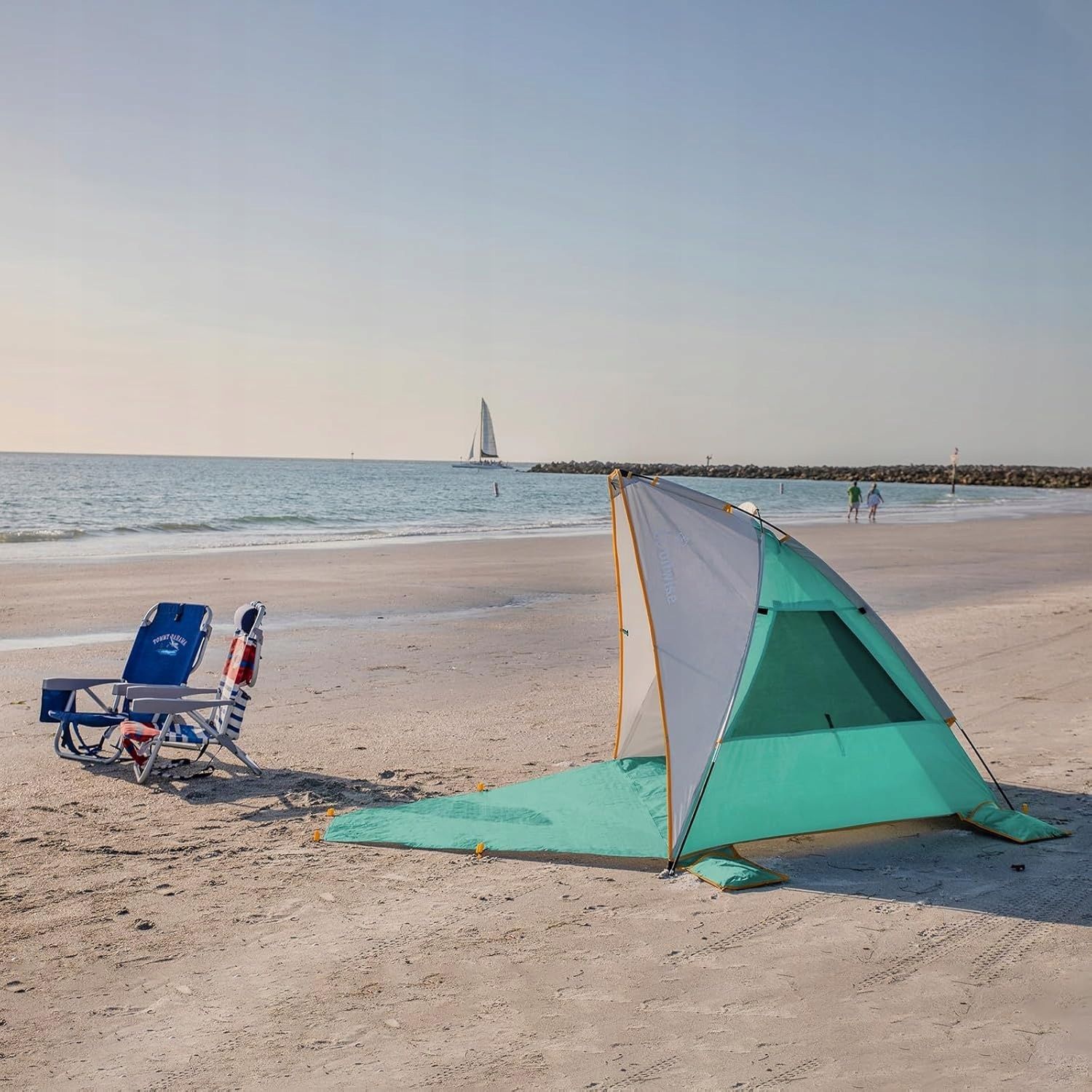 WolfWise Plażowy Namiot z Ochroną UV 50+ dla 2-3 Osób, Przenośny, Camping