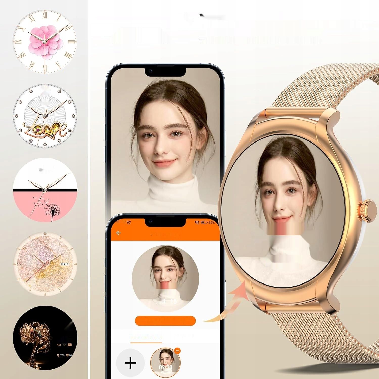 Описание не верно! Nemheng Smartwatch dla Kobiet z Ekranem 1,39&quot; i 113 Trybami Sportowymi
