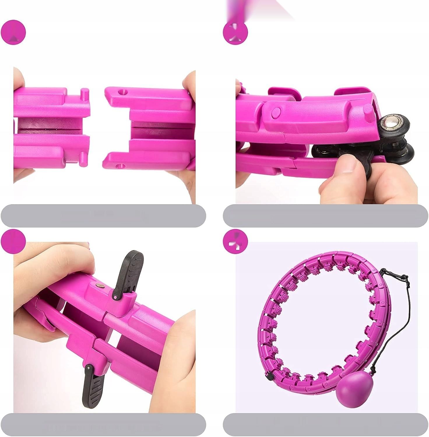 Reakoo Smart Hula Hoop z 24 segmentami do utraty wagi, dla dorosłych i dzie