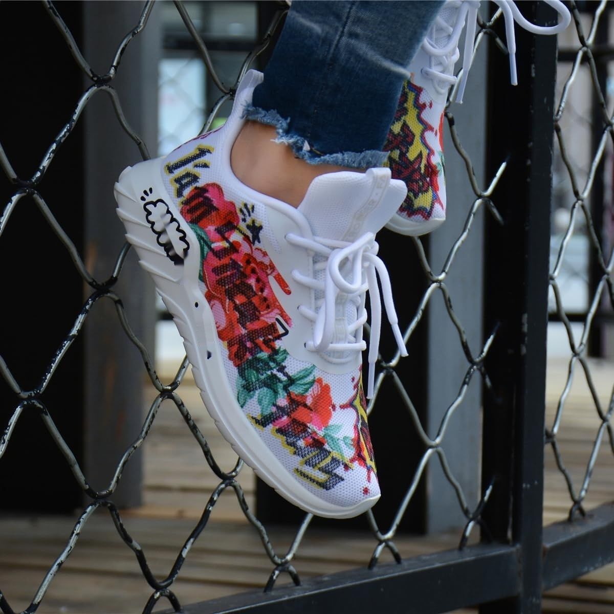 soulsfeng Męskie buty do biegania, lekkie, wygodne, oddychające, biały, 47.5 EU
