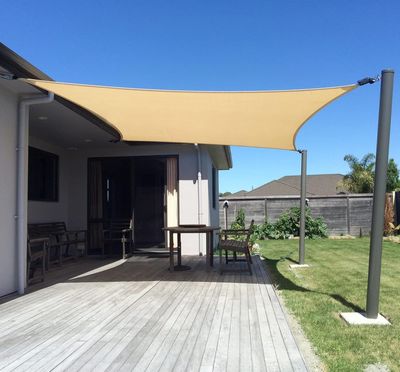 Axt Shade markiza, prostokątna 2x3 m, UV HDPE, na patio/balkon, piaskowy beż.