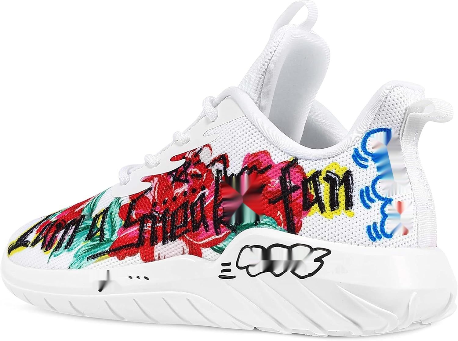 soulsfeng Męskie buty do biegania, lekkie, wygodne, oddychające, biały, 47.5 EU