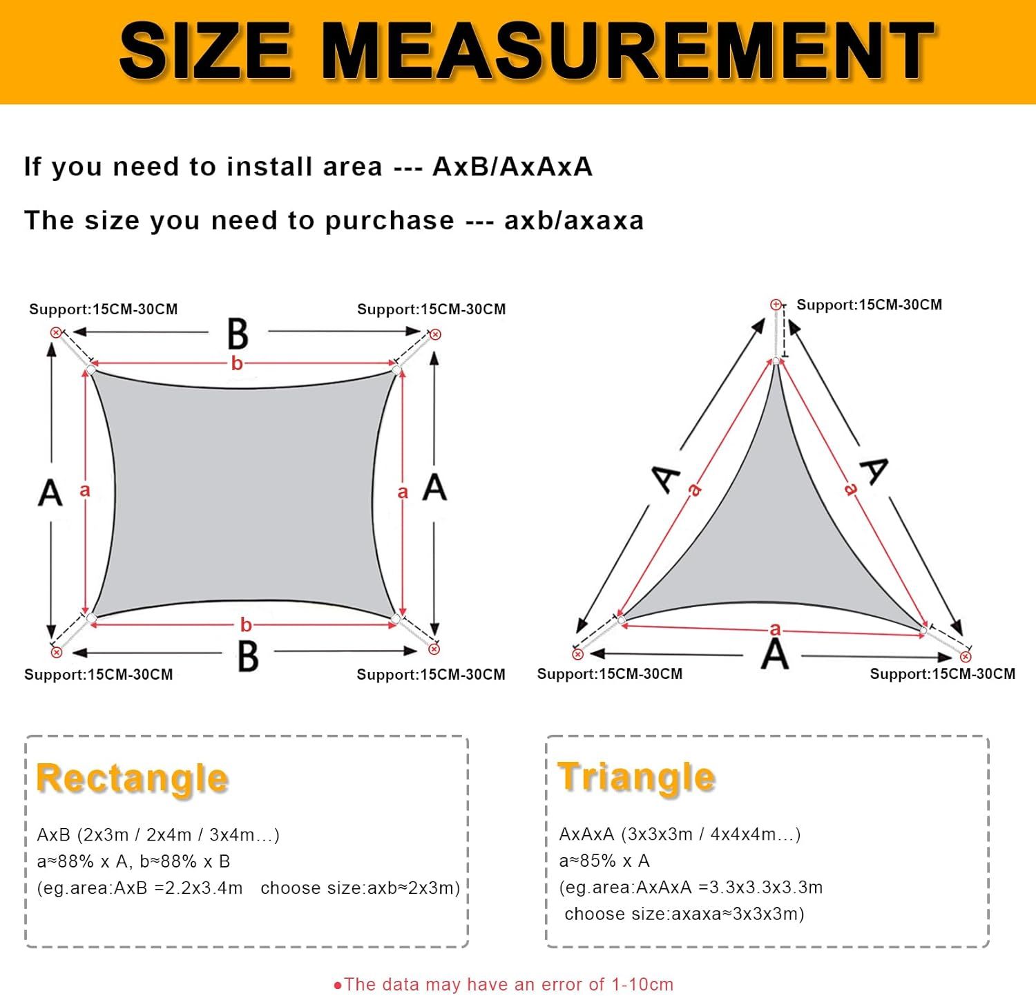 Axt Shade Trójkątna Markiza 3x3x4,25m, HDPE z UV, Piaskowy Beż