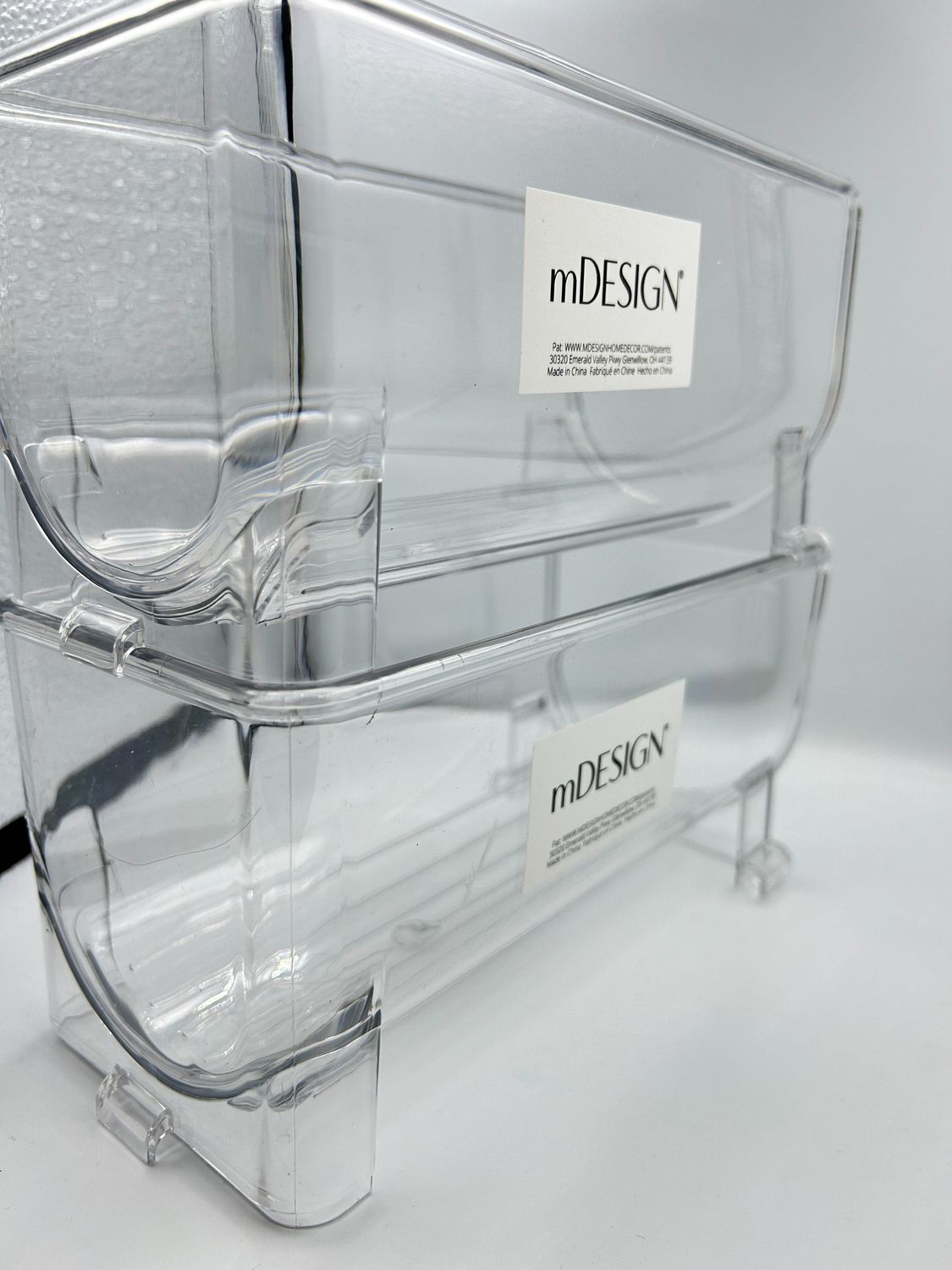 mDesign zestaw 8 stojaków na butelki wina, wodę - przezroczysty