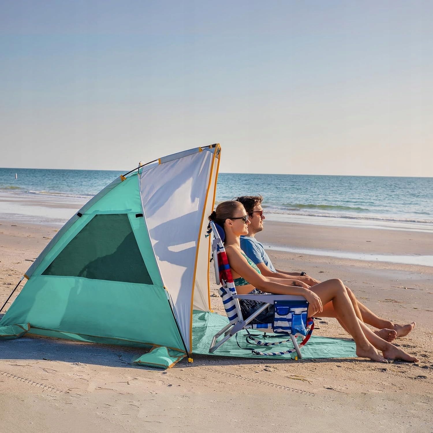 WolfWise Plażowy Namiot z Ochroną UV 50+ dla 2-3 Osób, Przenośny, Camping