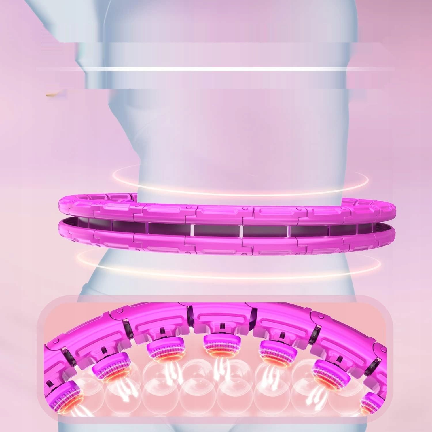 Reakoo Smart Hula Hoop z 24 segmentami do utraty wagi, dla dorosłych i dzie