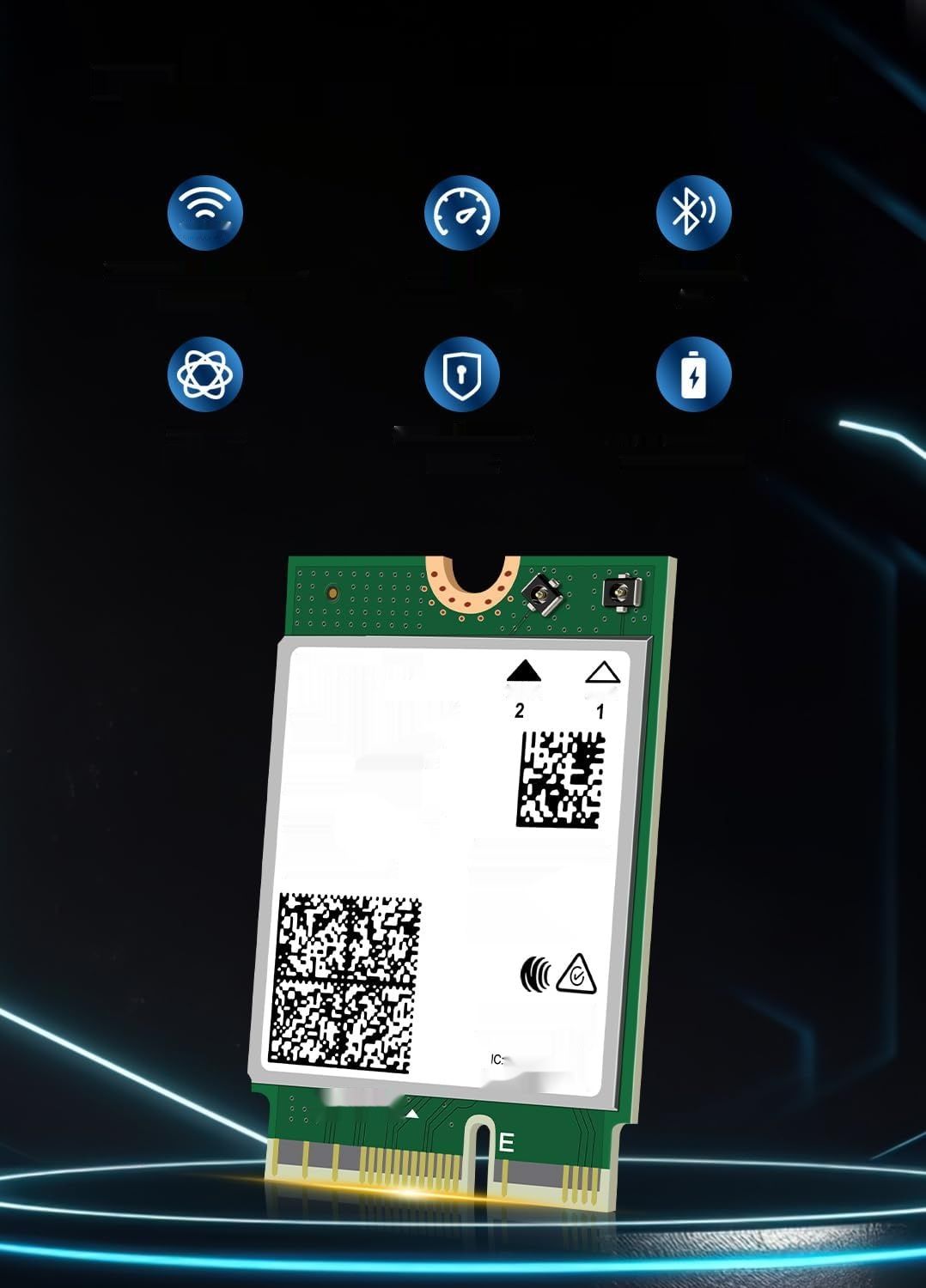 Karta WiFi 7 Intel BE200 NGW, Bluetooth 5.4, 5800Mbps M.2/NGFF, Windows/Linux.