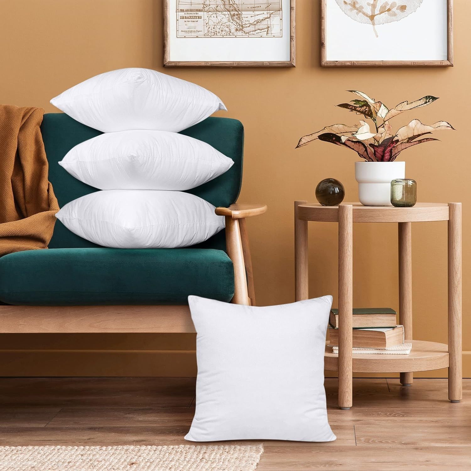 Utopia Bedding 4-częściowy zestaw poduszek 50 x 50 cm (biały)