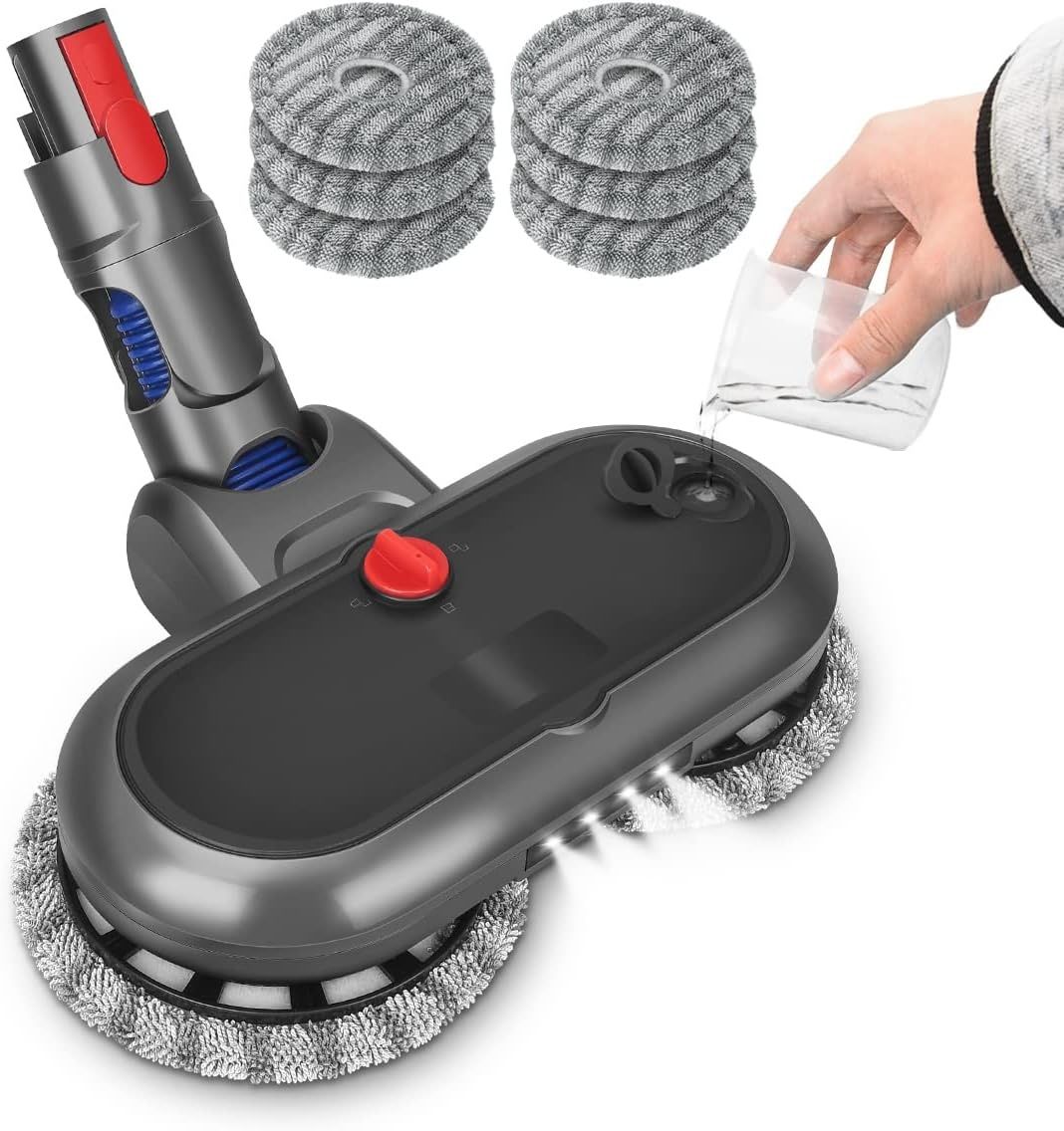 Przystawka do mopa DrRobor do Dyson V11 V10 V15 V8 V7 z LED i 6 mopami.