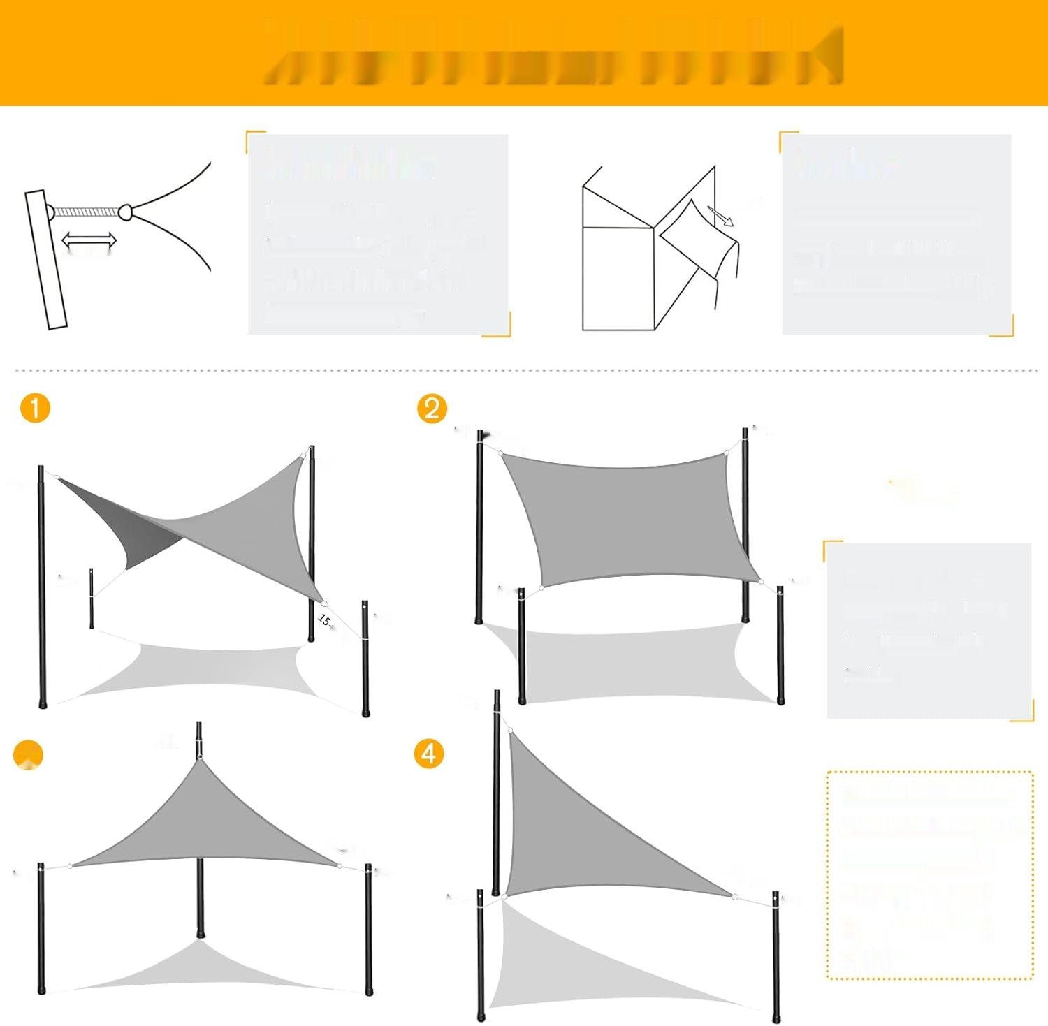 AXT SHADE Żagiel przeciwsłoneczny 3x3 m, ochrona UV, taras, balkon.