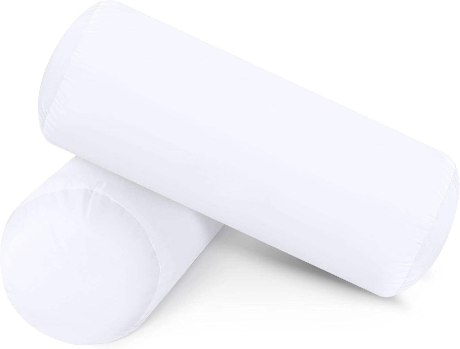 Utopia Bedding Zestaw 2 rolek pod kark 15 x 40 cm, poduszka kolano, biały