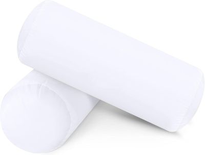 Utopia Bedding Zestaw 2 rolek pod kark 15 x 40 cm, poduszka kolano, biały