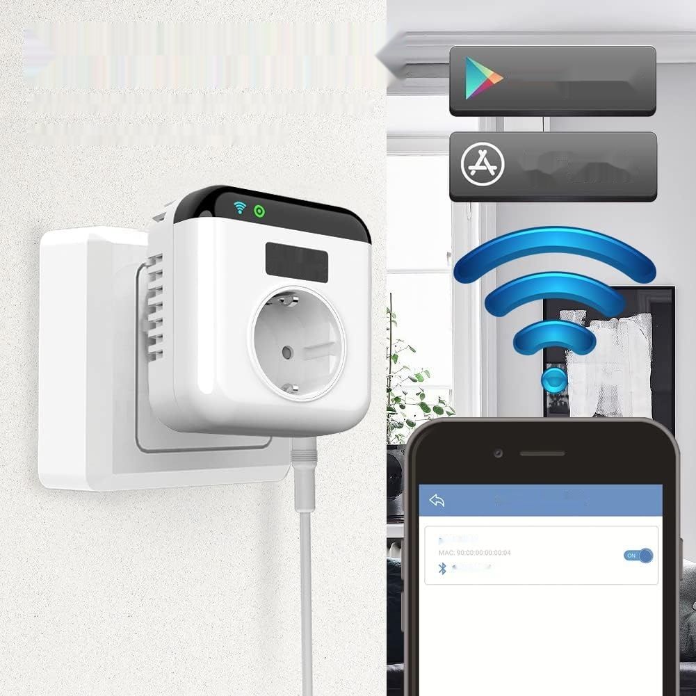 Programowalne gniazdo termostatu WiFi, zgodne z Alexa, Echo, Google Assistant