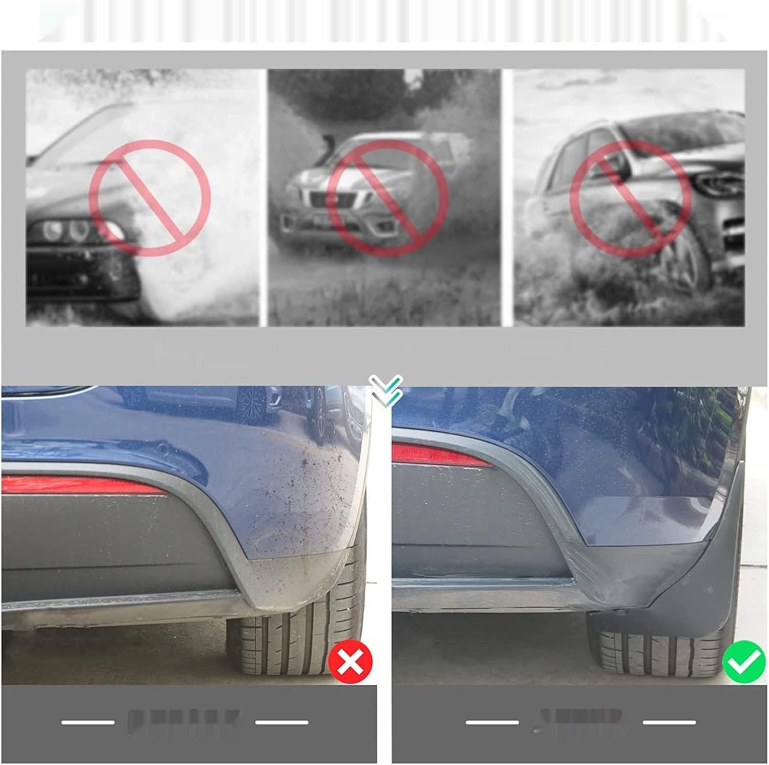 GAFAT Tesla Model Y 2021-2024 Chlapacze, Osłony przed Błotem, Zestaw 4 sztuk