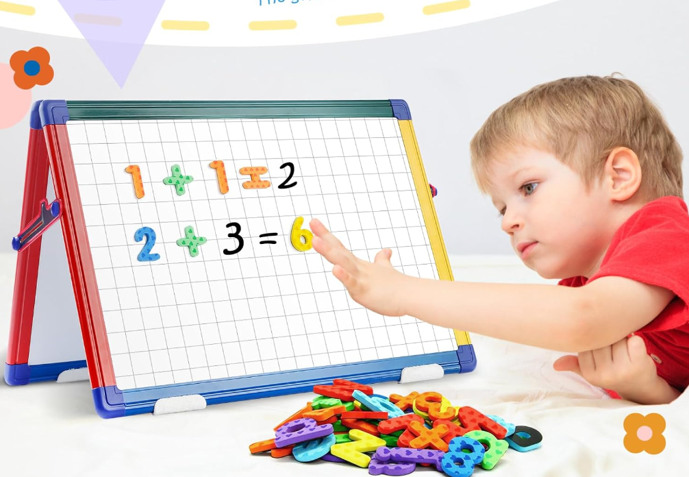Dwustronna tablica magnetyczna Desktop Dry Erase Easel, mała tablica suchościeralna na biurko