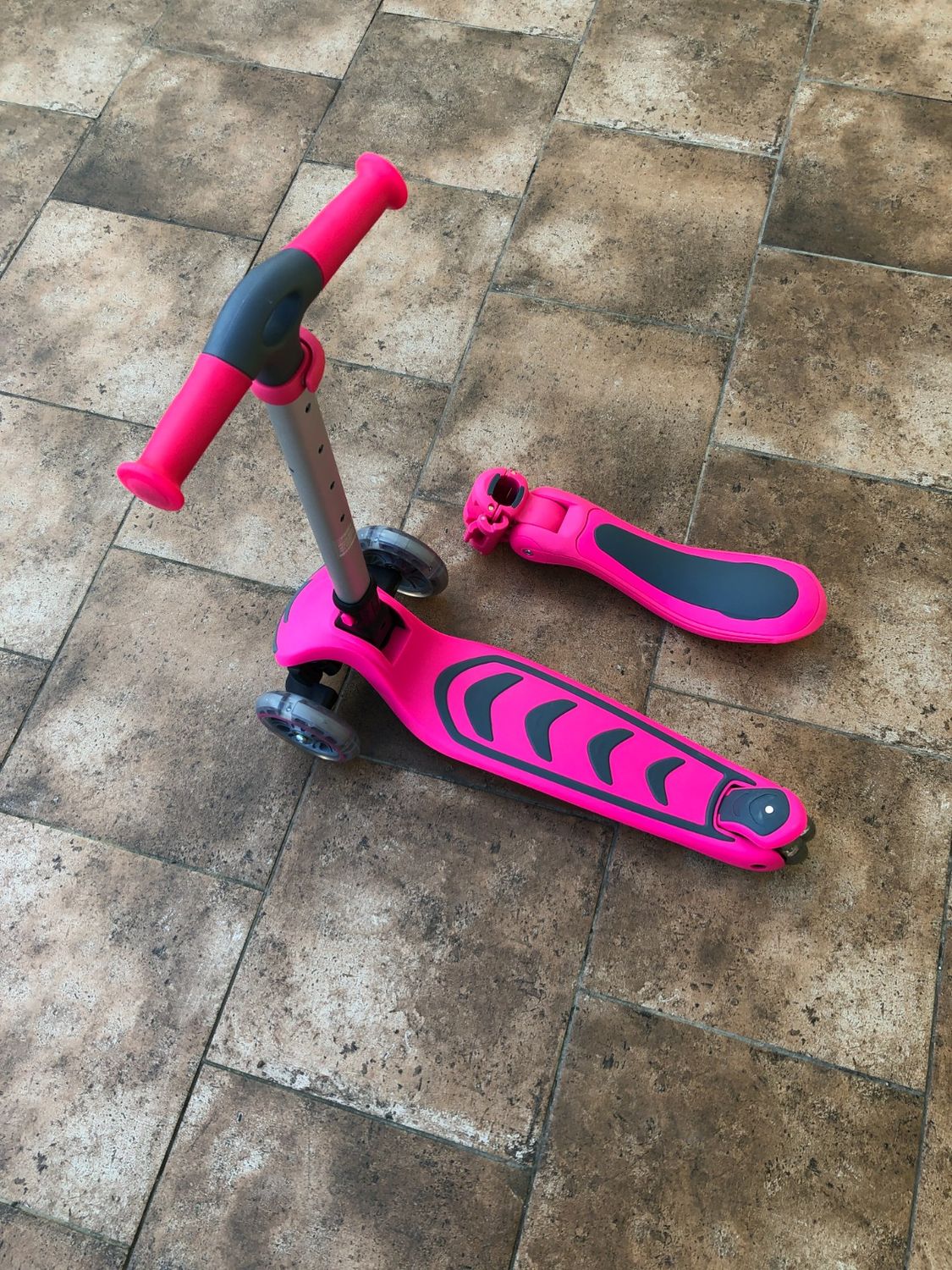 Stompa Kinder Roller 3 lata, składana hulajnoga LED, 3-8 lat