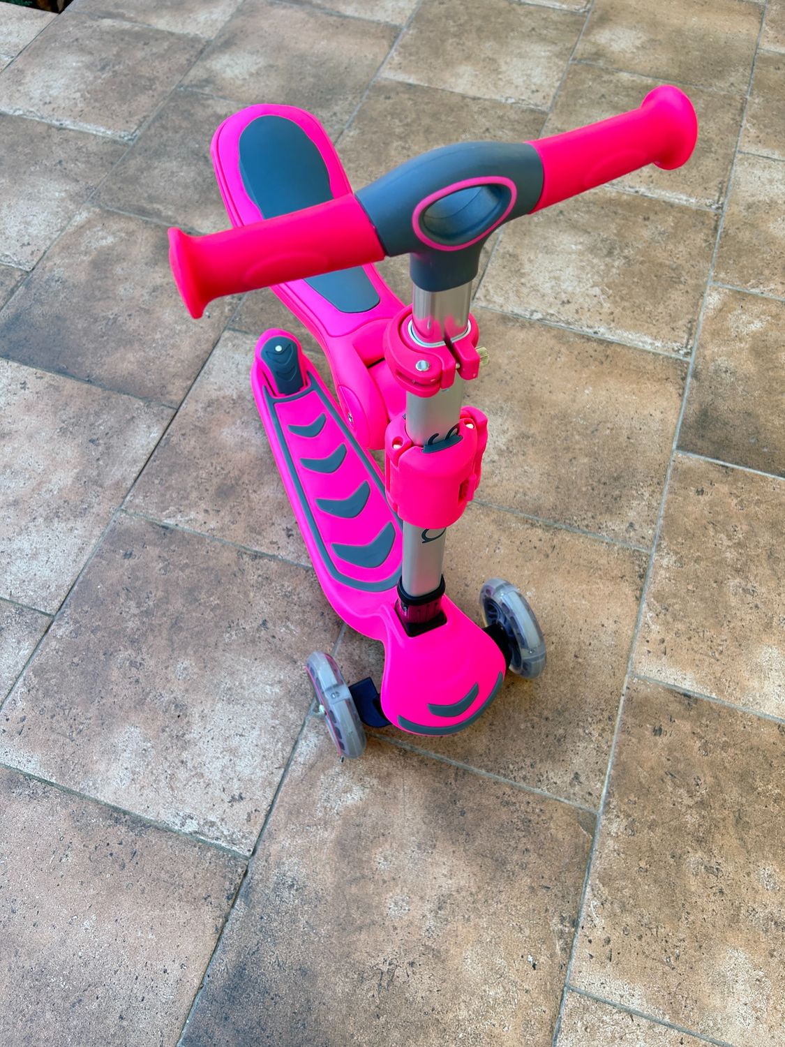 Stompa Kinder Roller 3 lata, składana hulajnoga LED, 3-8 lat