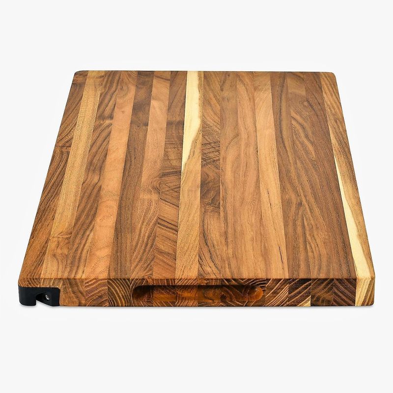 URUMAH Duża Deska do Krojenia Drewno Teakowe z Ostrzałką, 46x30x3 cm