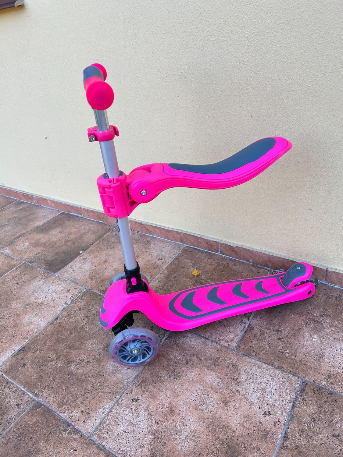 Stompa Kinder Roller 3 lata, składana hulajnoga LED, 3-8 lat