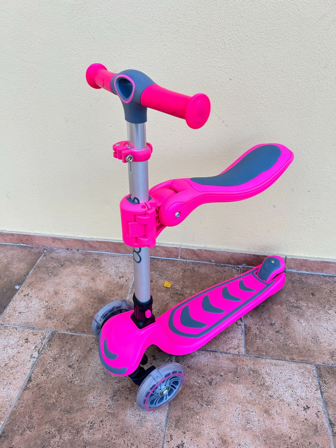 Stompa Kinder Roller 3 lata, składana hulajnoga LED, 3-8 lat