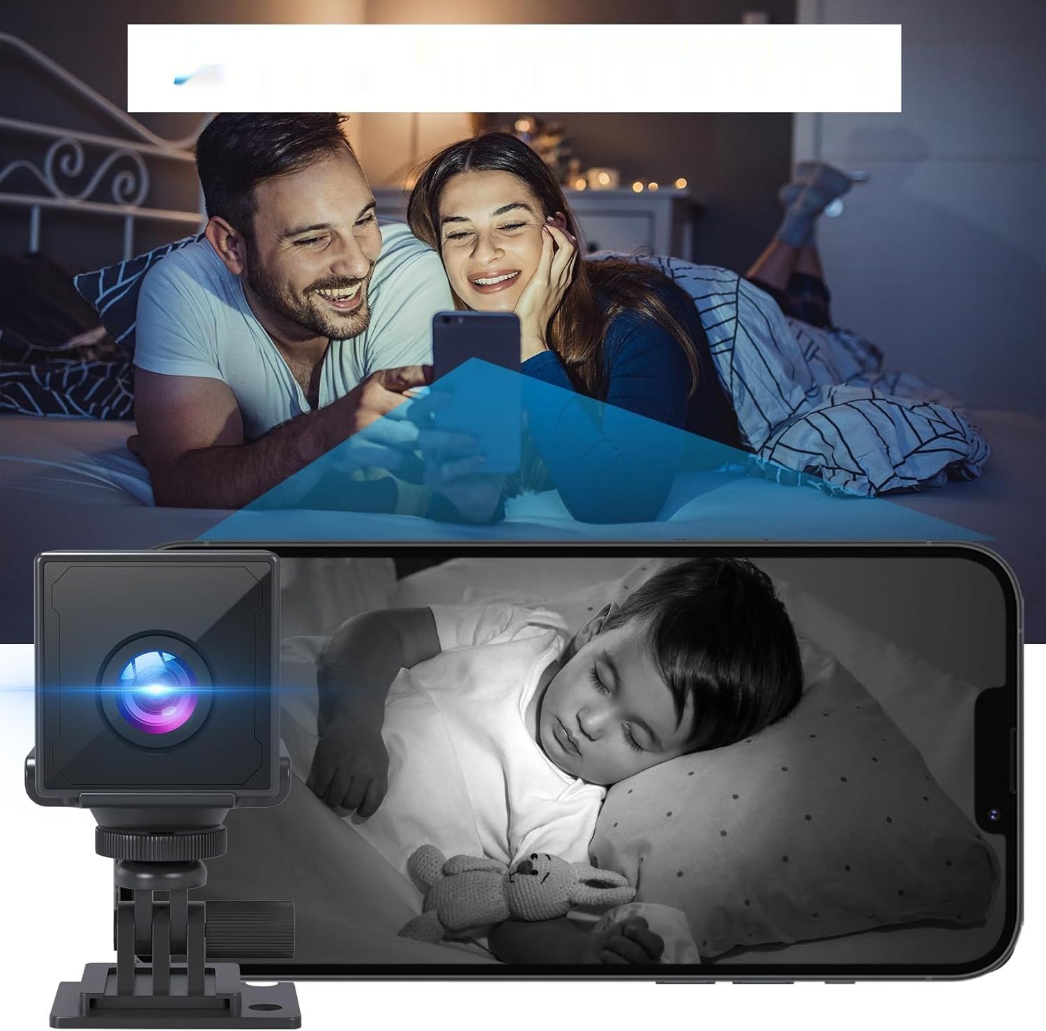 &quot;KINGDANS Mini kamera, 2K HD kamera monitorująca, kamera Wi-Fi