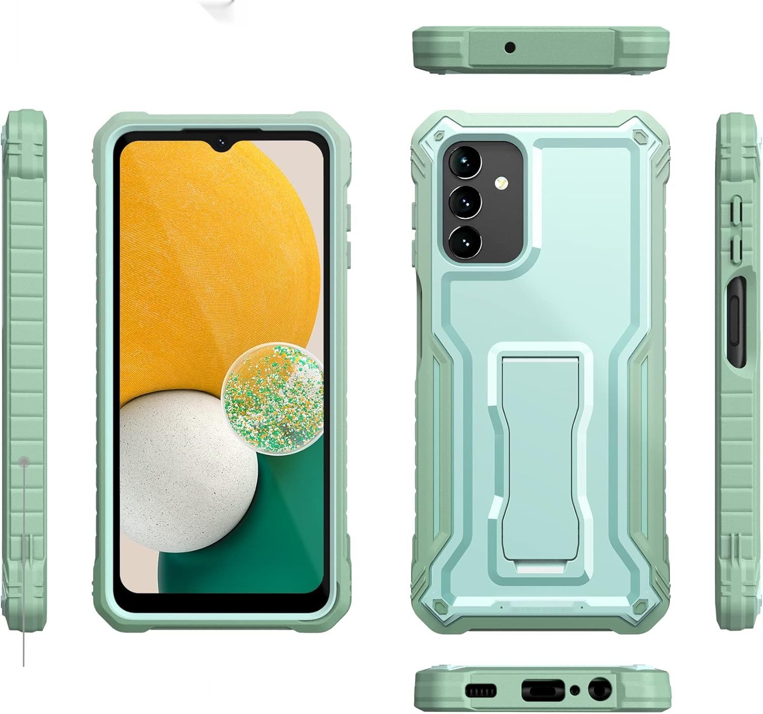 ExoGuard Etui Samsung Galaxy A13 Wstrząsoodporne Stojak (Zielony)