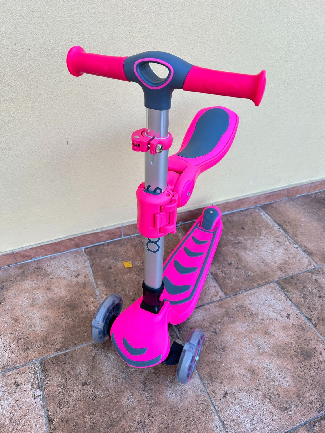 Stompa Kinder Roller 3 lata, składana hulajnoga LED, 3-8 lat
