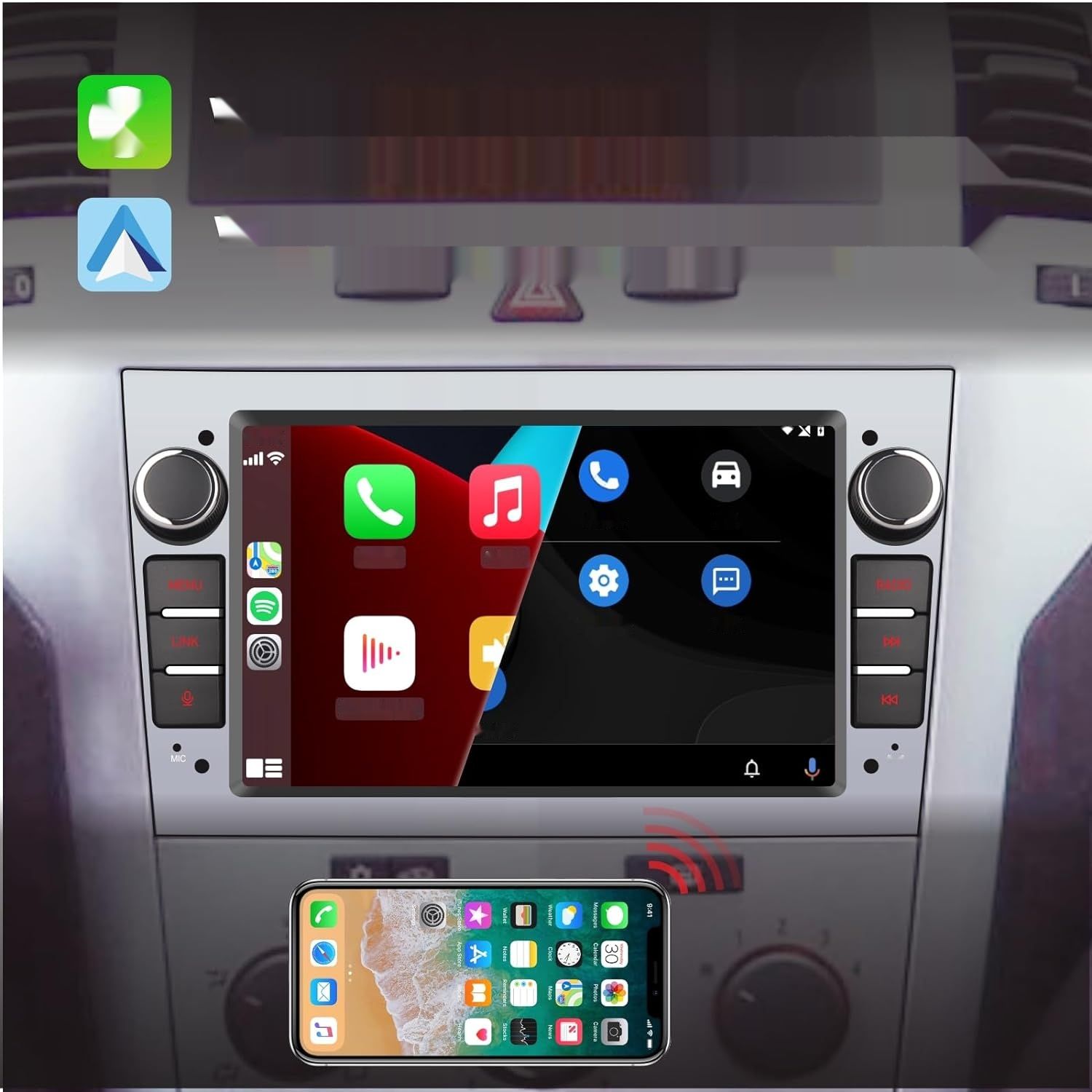 YZKONG Radio do Opel Antara Corsa Vivaro Combo Zafira, Double DIN.