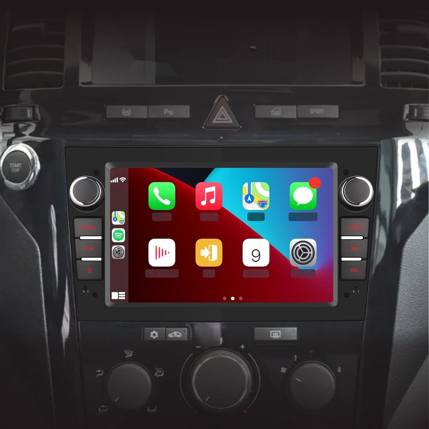 YZKONG Radio do Vauxhall - CarPlay, Android Auto, Bluetooth, USB, Ekran Dotykowy.