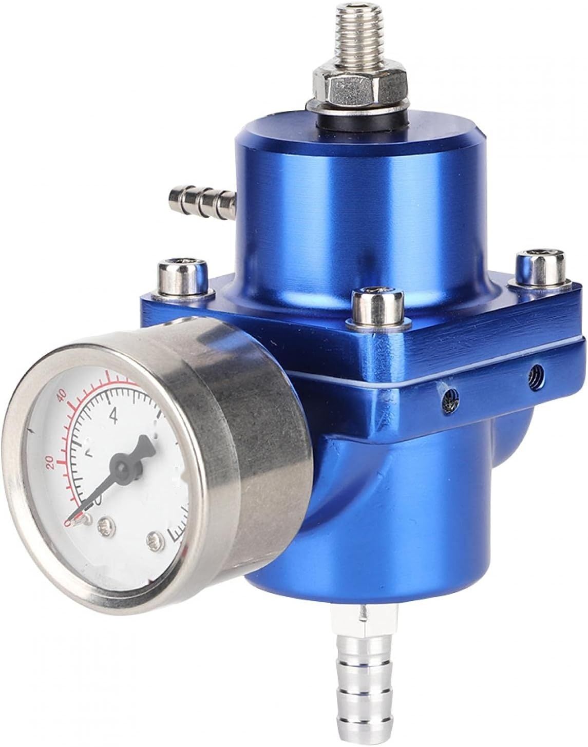 Uniwersalny regulator ciśnienia FPR, aluminiowy, 0-140 psi (Niebieski)