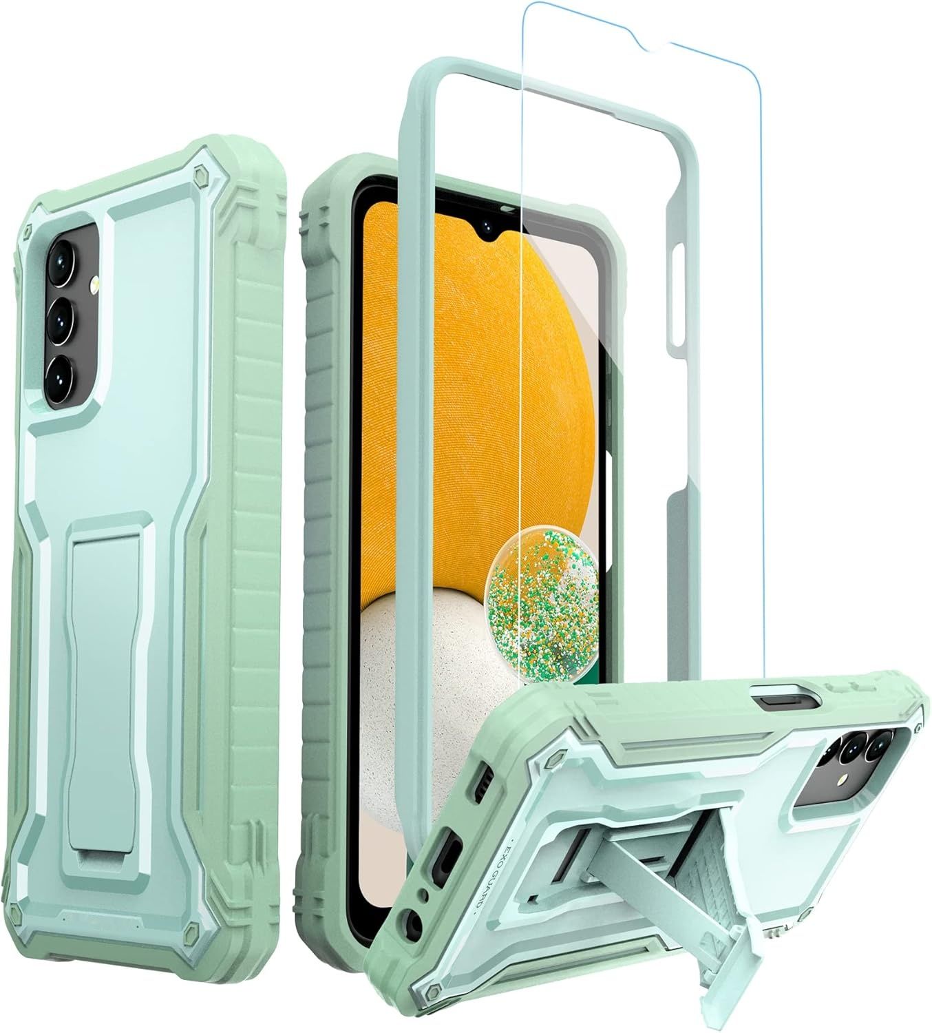 ExoGuard Etui Samsung Galaxy A13 Wstrząsoodporne Stojak (Zielony)