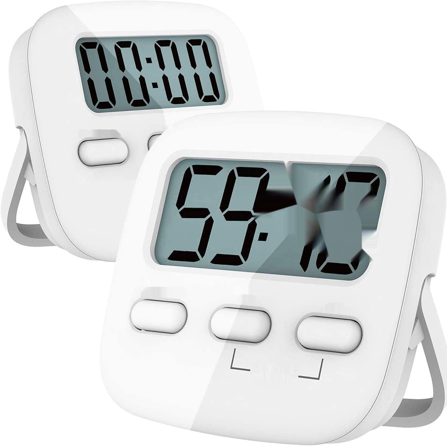 Zestaw 2 minutników cyfrowych Zegar kuchenny LCD z alarmem do gotowania.