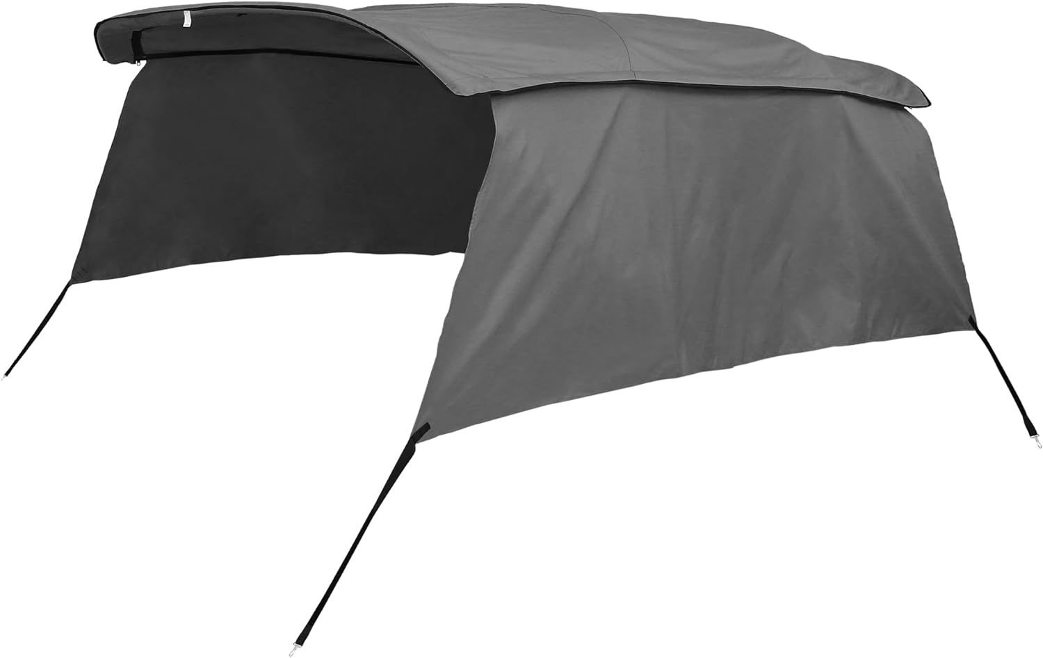 X AUTOHAUX Poliester Bimini Top Płótno pokrowiec 600D szary 4 Bogen 8&#39; L x 54&quot; H x 91&quot;-96&quot; B