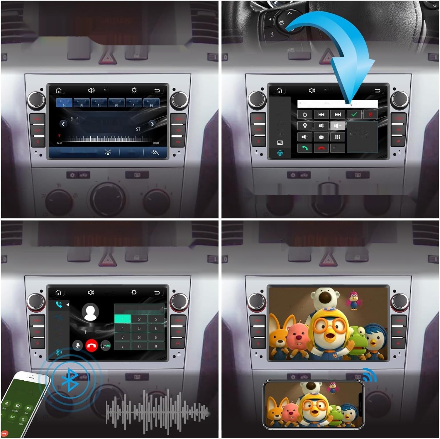 YZKONG Radio do Opel Antara Corsa Vivaro Combo Zafira, Double DIN.