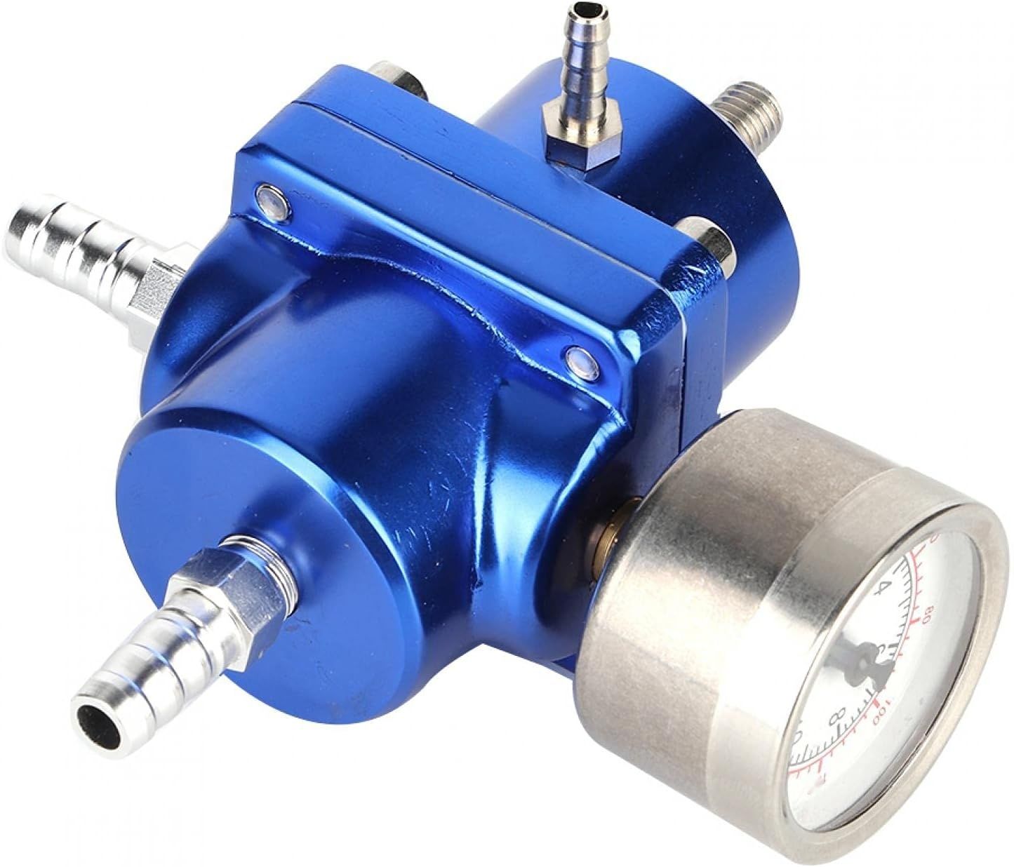 Uniwersalny regulator ciśnienia FPR, aluminiowy, 0-140 psi (Niebieski)
