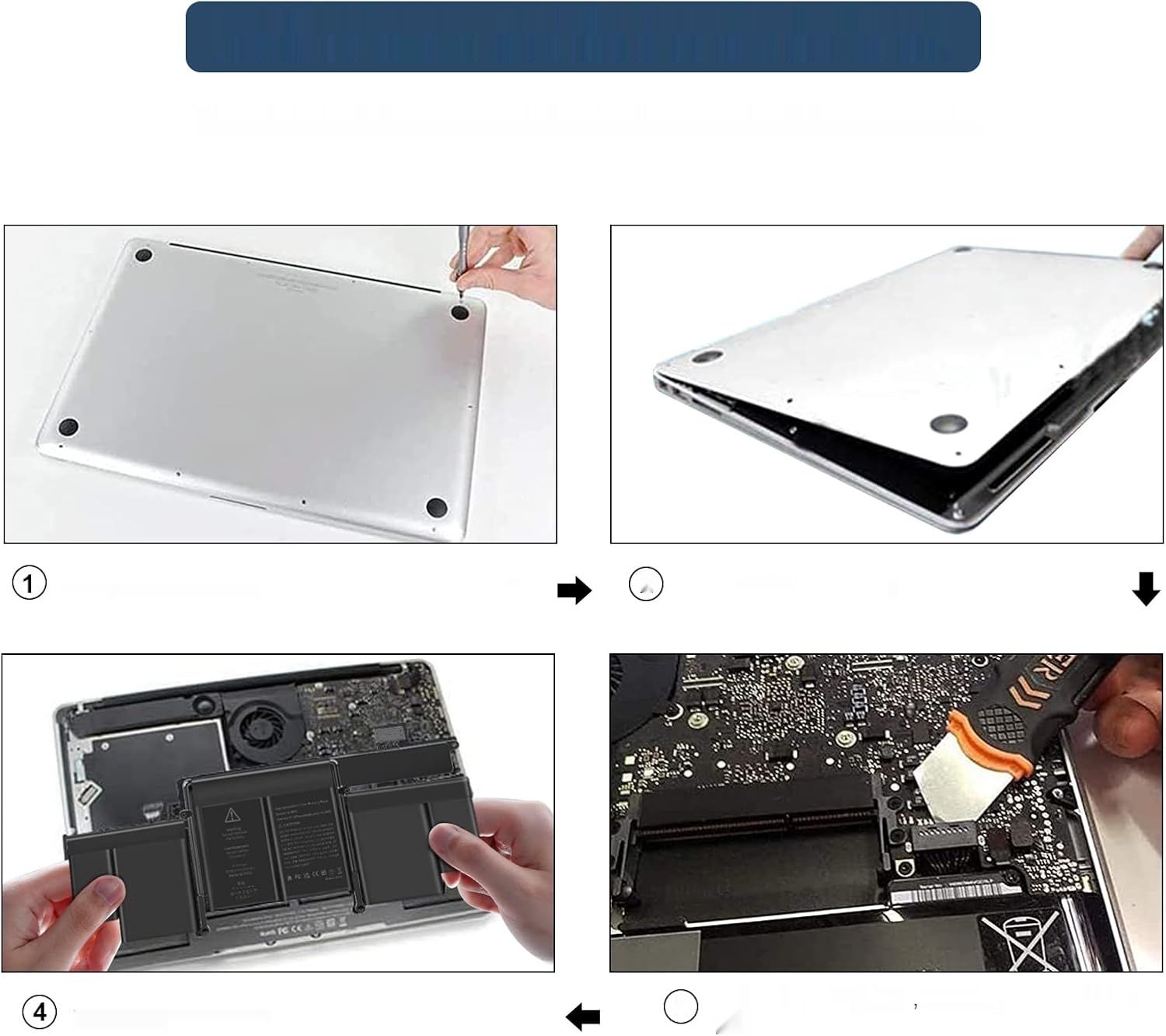 ARyee A1582 Bateria Kompatybilna z MacBook Pro 13 Cala A1502 Retina.