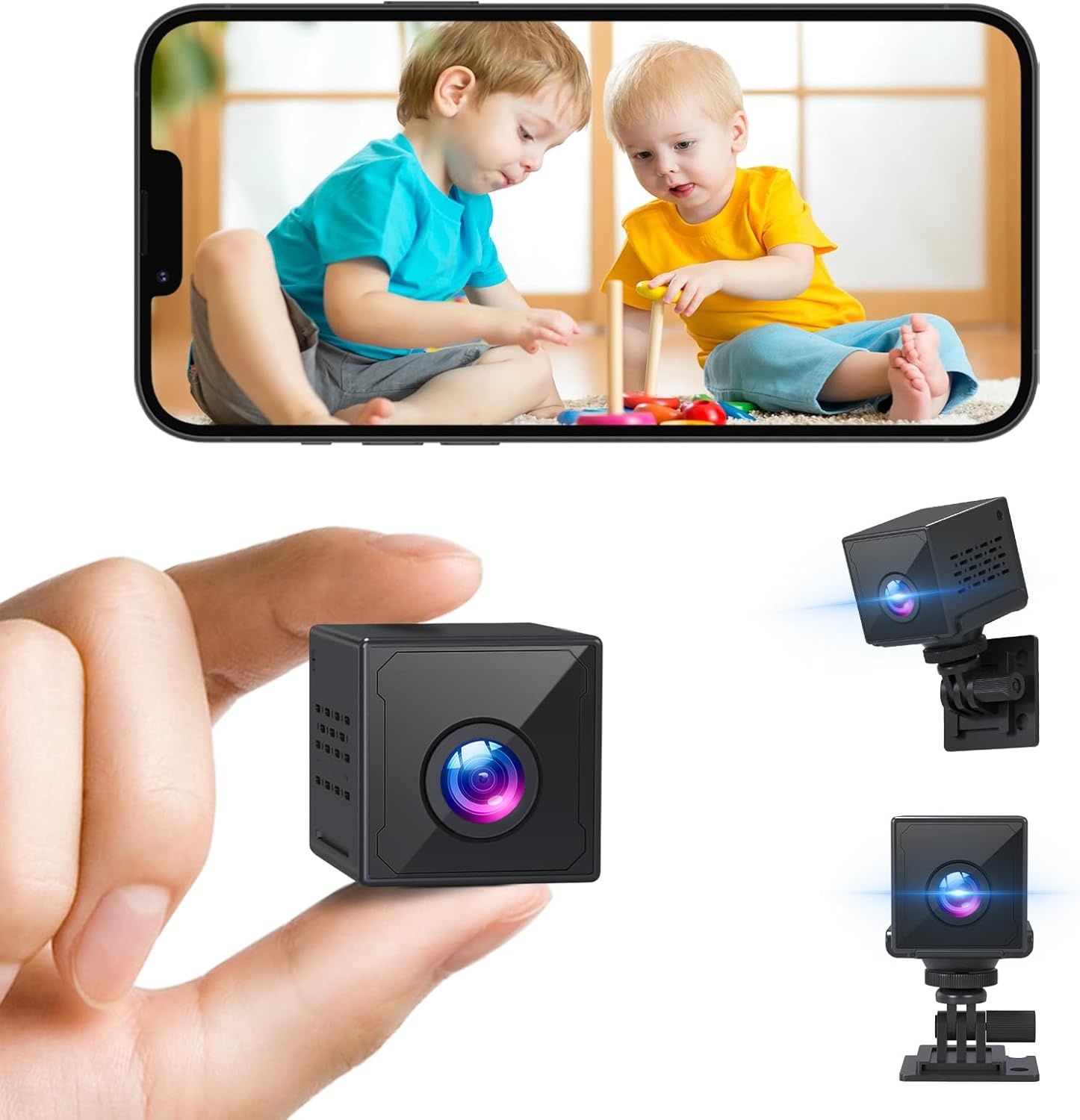 &quot;KINGDANS Mini kamera, 2K HD kamera monitorująca, kamera Wi-Fi