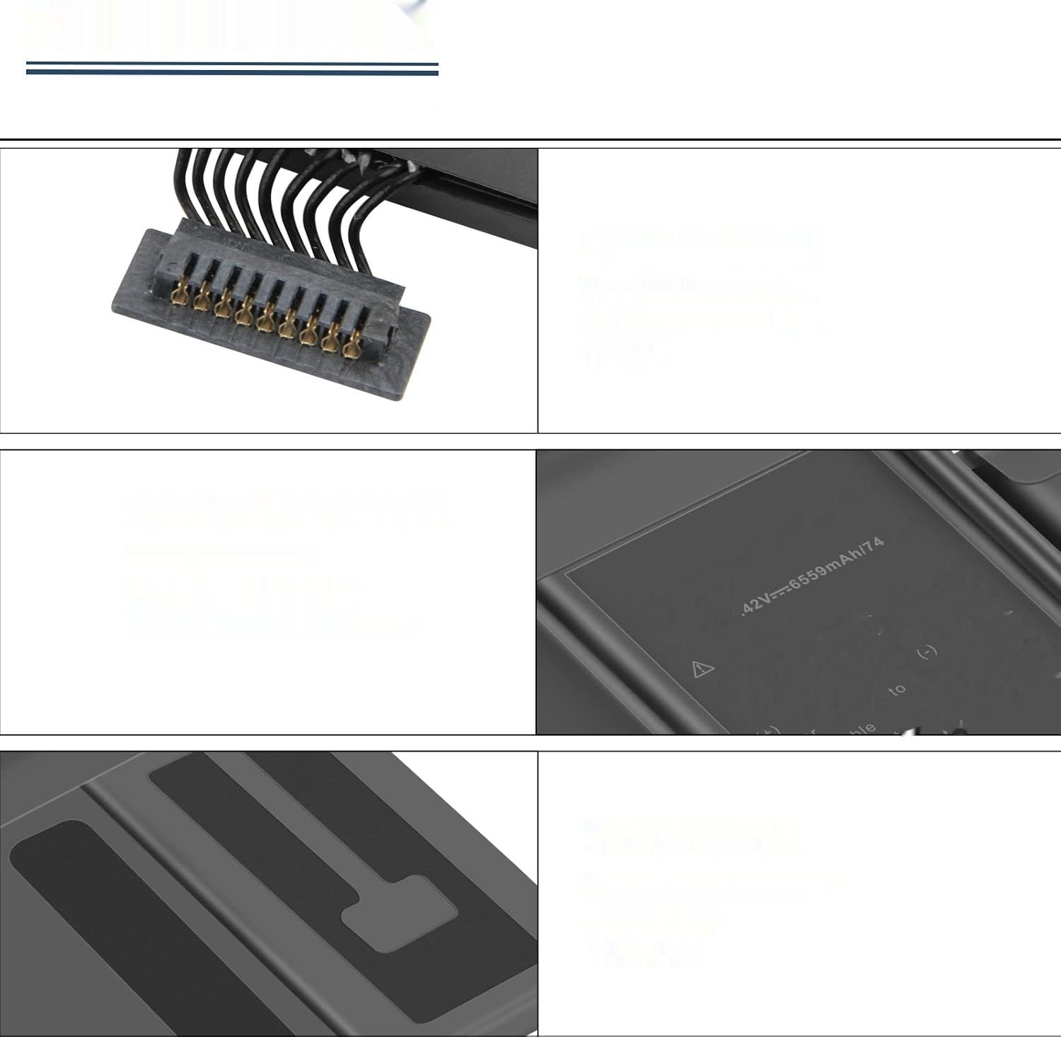 ARyee A1582 Bateria Kompatybilna z MacBook Pro 13 Cala A1502 Retina.