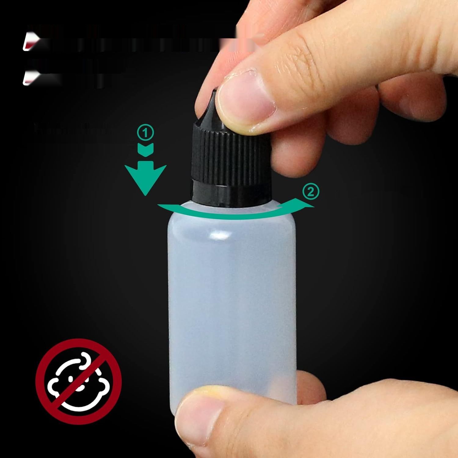 Butelka - 5st z kroplomierzem, pusta, plastikowa, podróżna (30 ml)