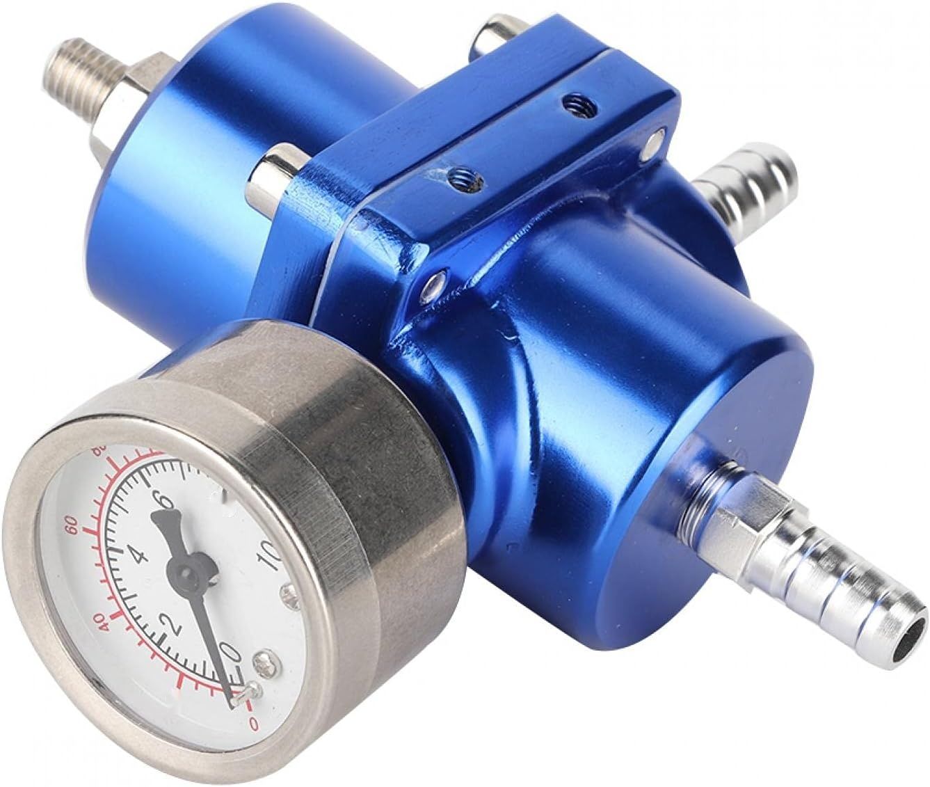 Uniwersalny regulator ciśnienia FPR, aluminiowy, 0-140 psi (Niebieski)