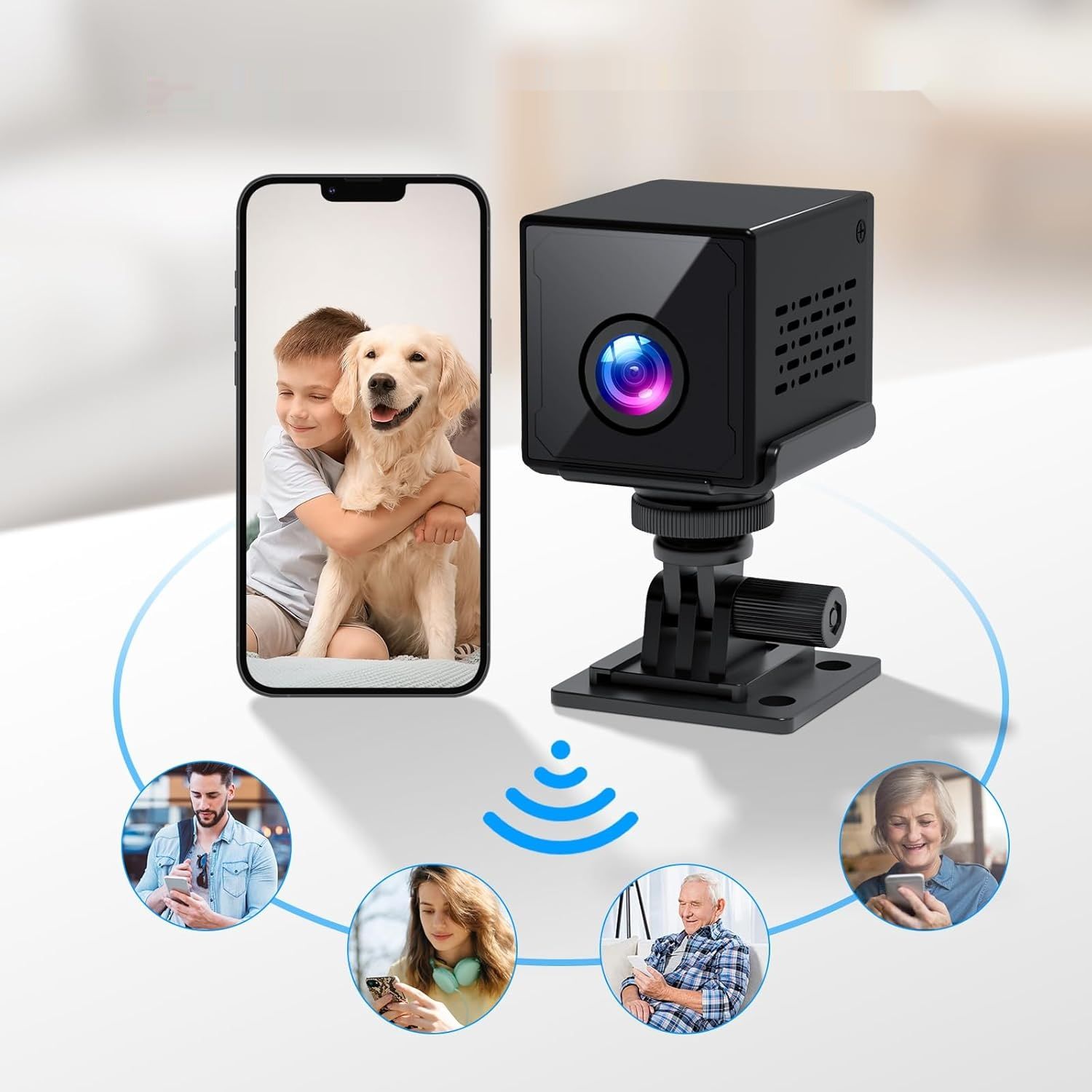 &quot;KINGDANS Mini kamera, 2K HD kamera monitorująca, kamera Wi-Fi