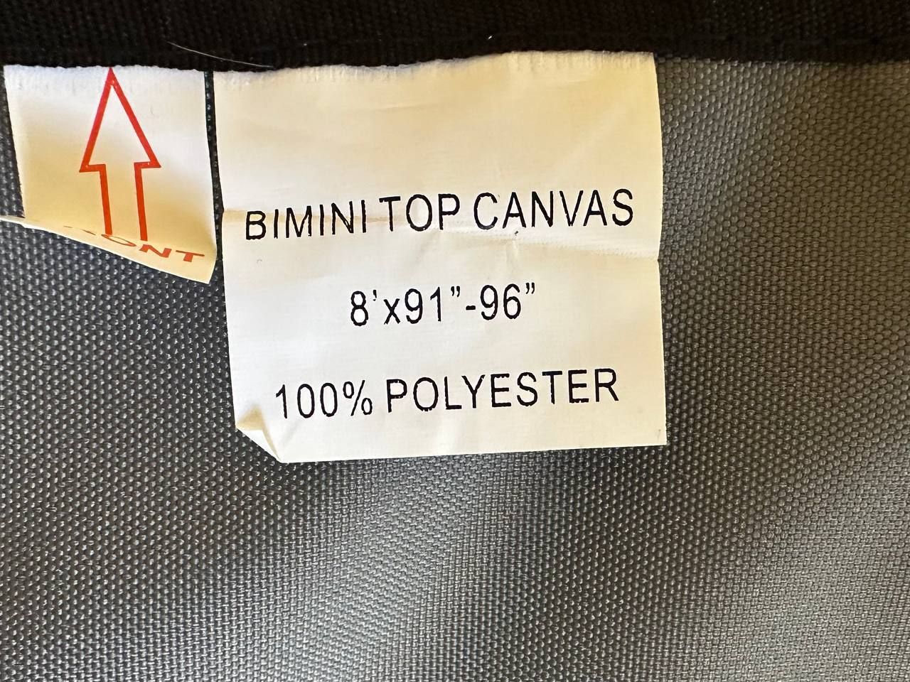 X AUTOHAUX Poliester Bimini Top Płótno pokrowiec 600D szary 4 Bogen 8&#39; L x 54&quot; H x 91&quot;-96&quot; B
