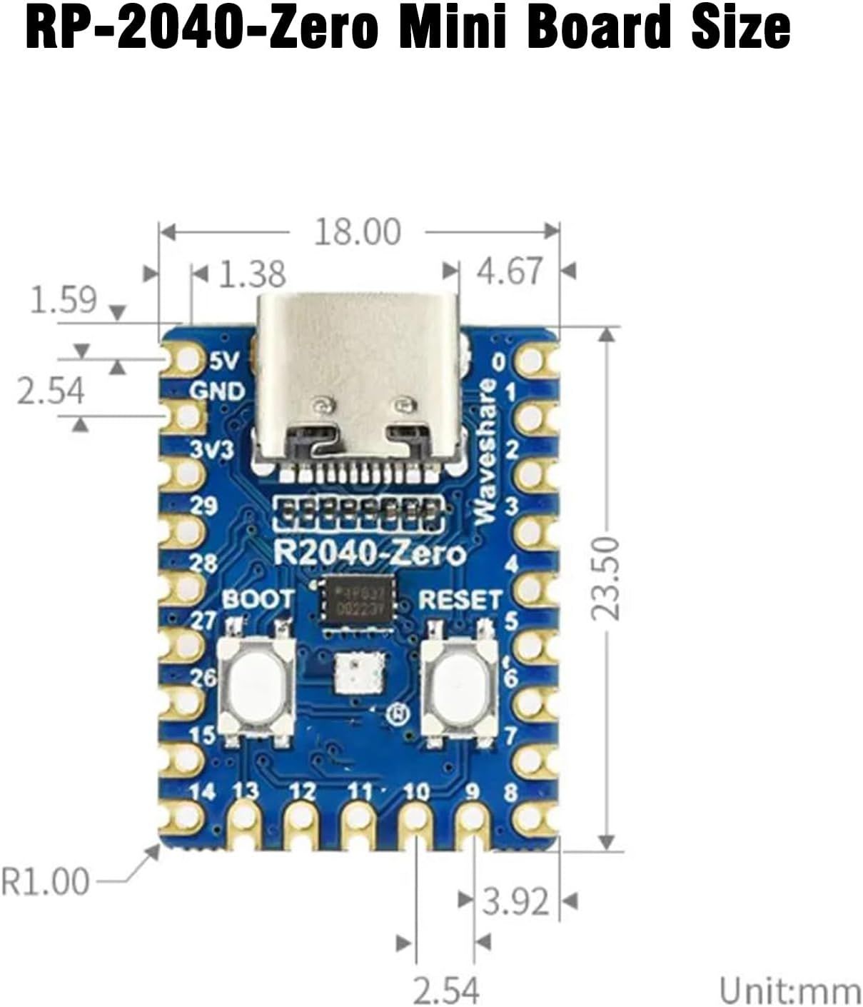 RP2040-Zero z Serią Pin 2 Sztuki RP2040-Zero Mini Płytka Rozwojowa
