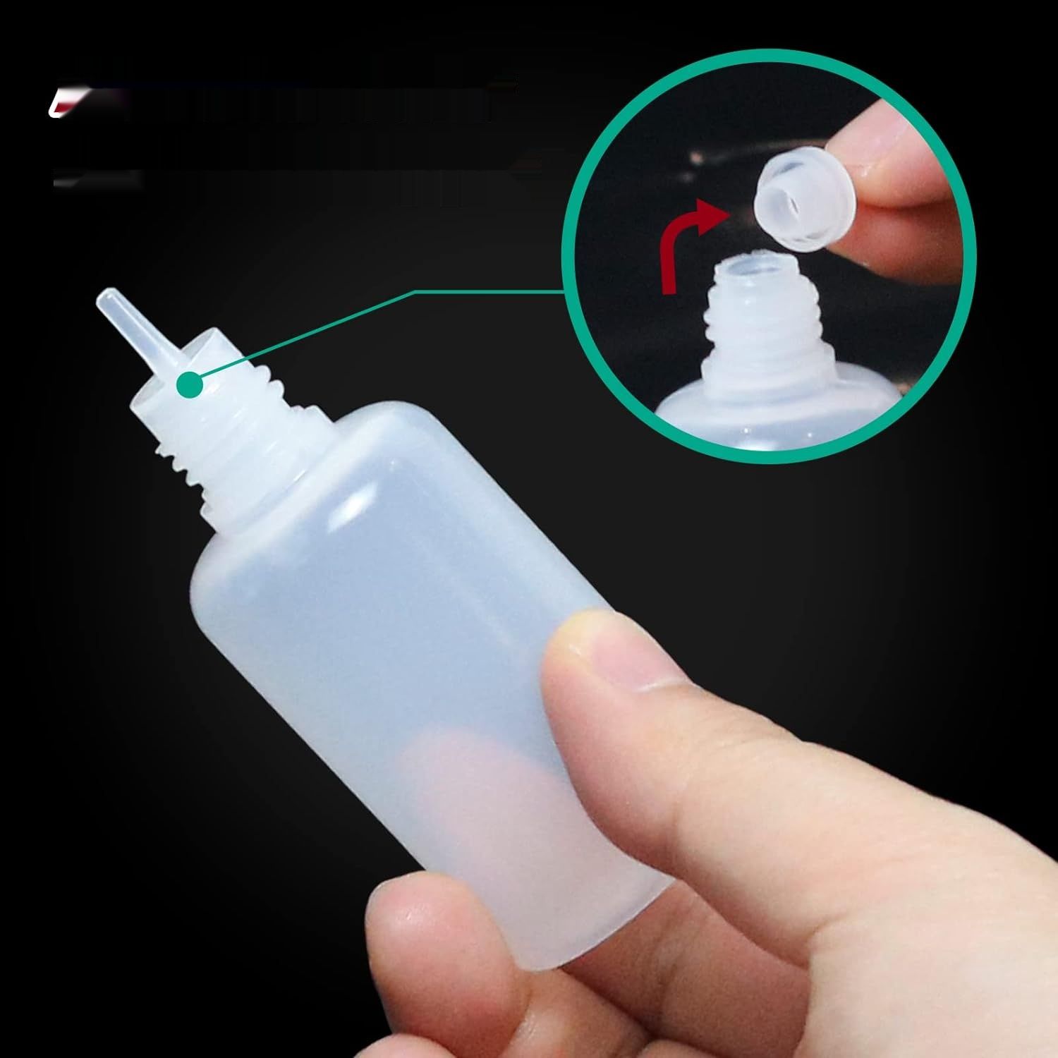 Butelka - 5st z kroplomierzem, pusta, plastikowa, podróżna (30 ml)